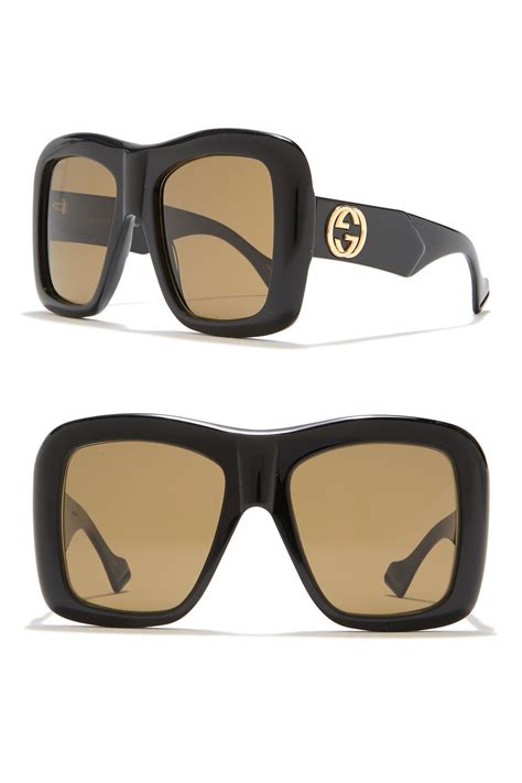 gucci round square sunglasses|gucci black oversized square sunglasses.